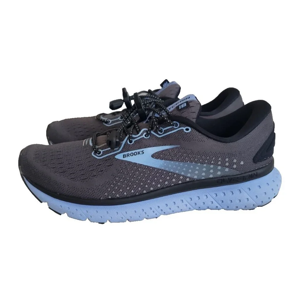 Brooks Glycerin 18 Women's Size 7.5 2A Narrow Running Shoes GrayBlue 1203172A050